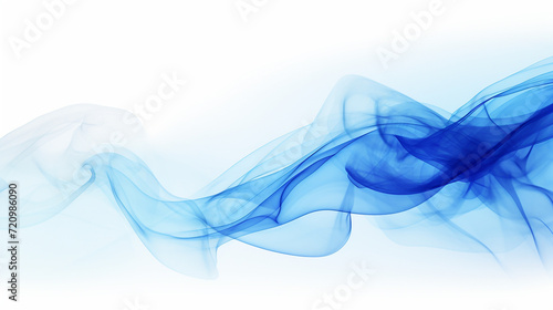 Abstract blue smoke on a white background © alionaprof