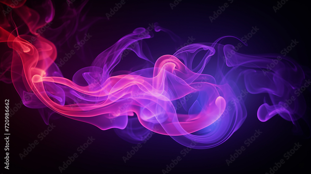 Abstract smoke in neon light 