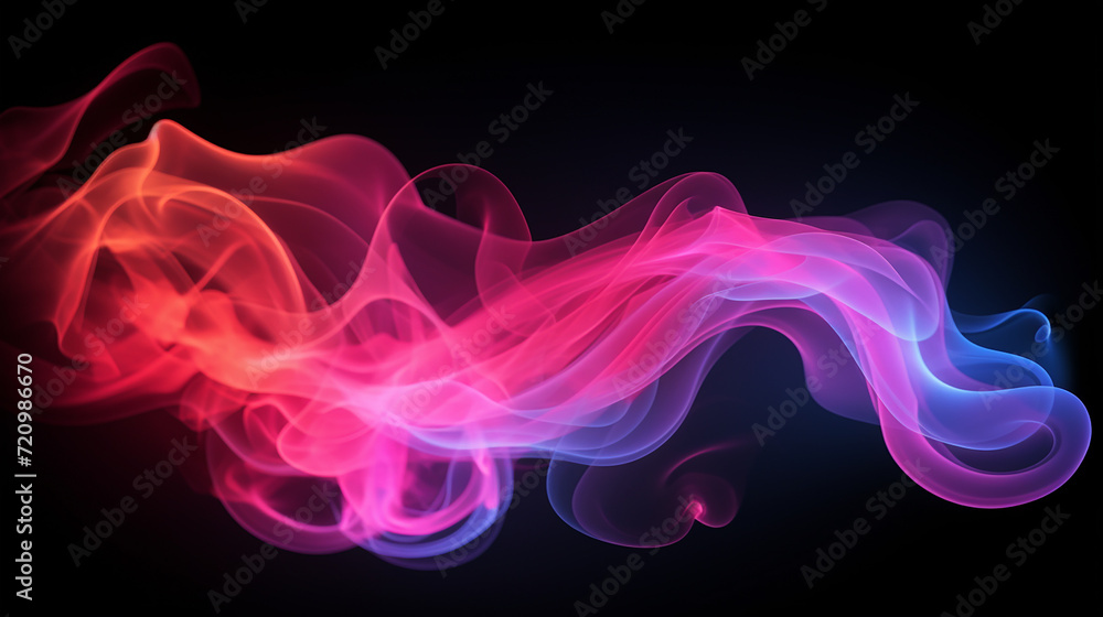 Abstract smoke in neon light Abstract smoke in neon light