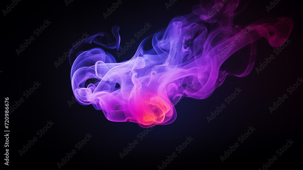 Abstract smoke in neon light Abstract smoke in neon light