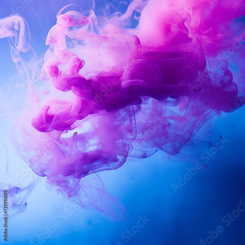 Abstract smoke in neon light 