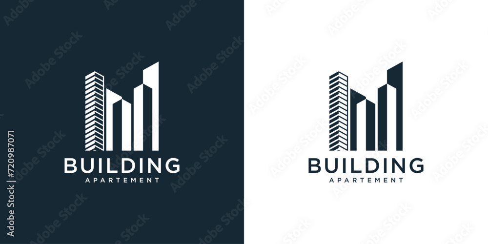Fototapeta premium Building logo design architecture inspiration, Vector illustration