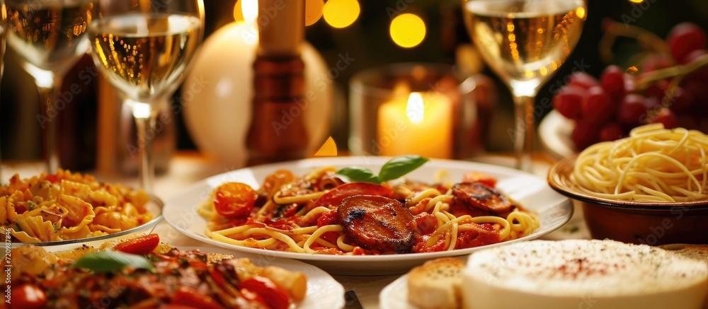 Italian food is very romantic. Italian food is very romantic.
