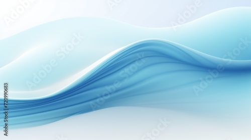 Abstract Winter Snow Background with Blue Wave for Copy Space Text AI Generated