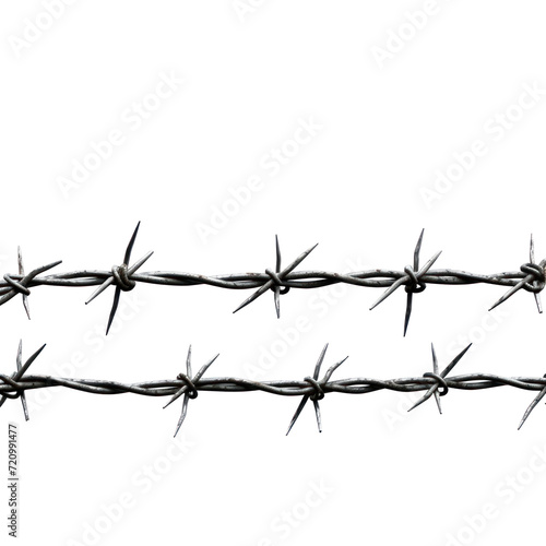  barb wire repeating horizontal pattern on transparency background PNG