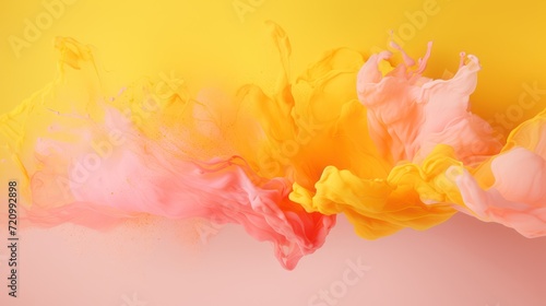 Abstract background with colorful paint splashes. illustration for your design Generative AI