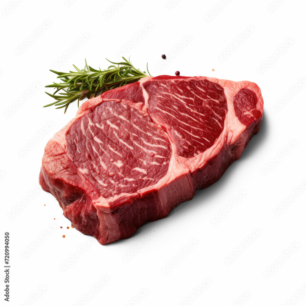 One piece cooked steak, on transparency background PNG