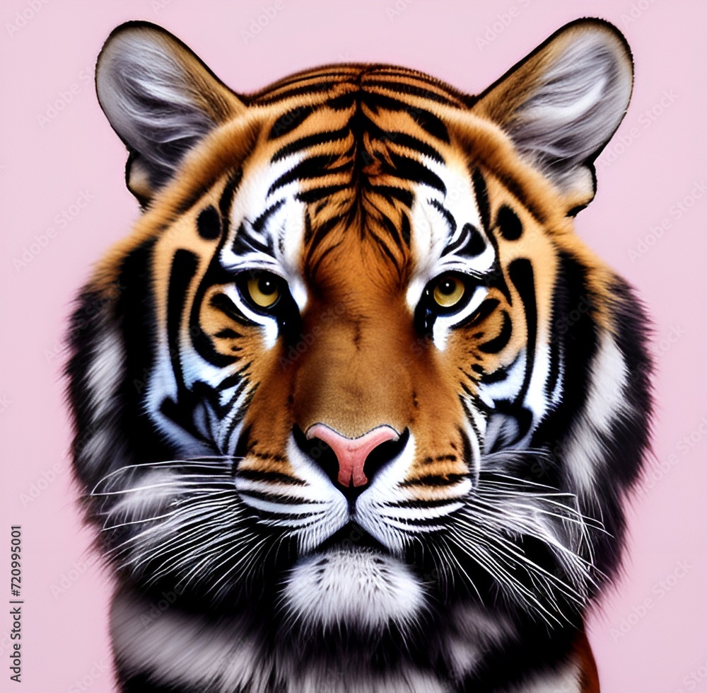 portrait of a tiger. generative ai portrait of a tiger. generative ai