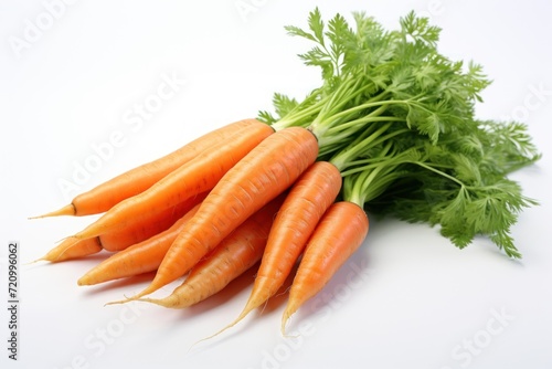 Fresh Carrot on White Background AI Generated