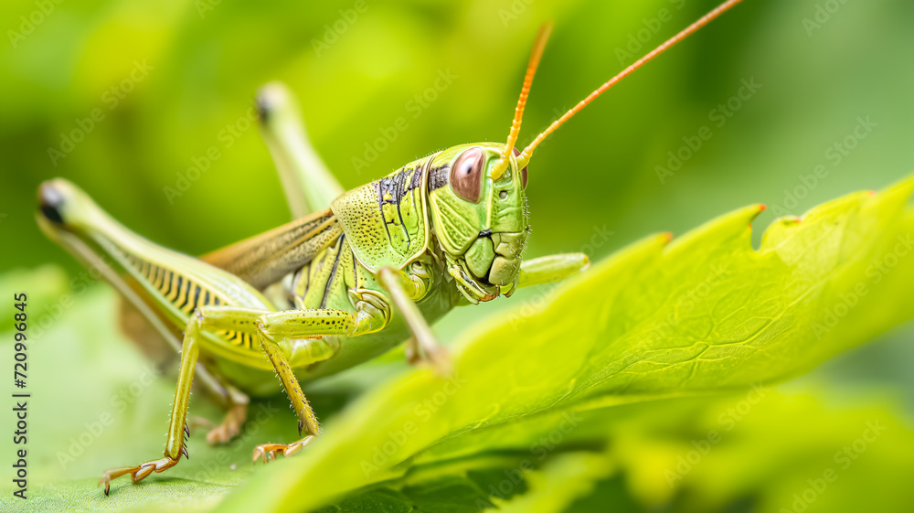 green grasshopper on a leaf green grasshopper on a leaf
