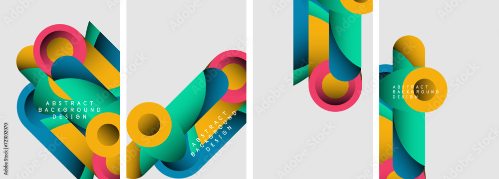 Abstract round shapes and circles poster designs. Vector illustration For Wallpaper, Banner, Background, Card, Book Illustration, landing page Abstract round shapes and circles poster designs. Vector illustration For Wallpaper, Banner, Background, Card, Book Illustration, landing page