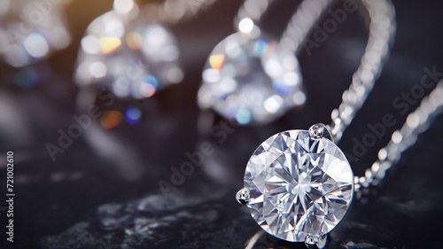 showcases an assortment of luxury diamond jewelry  photo