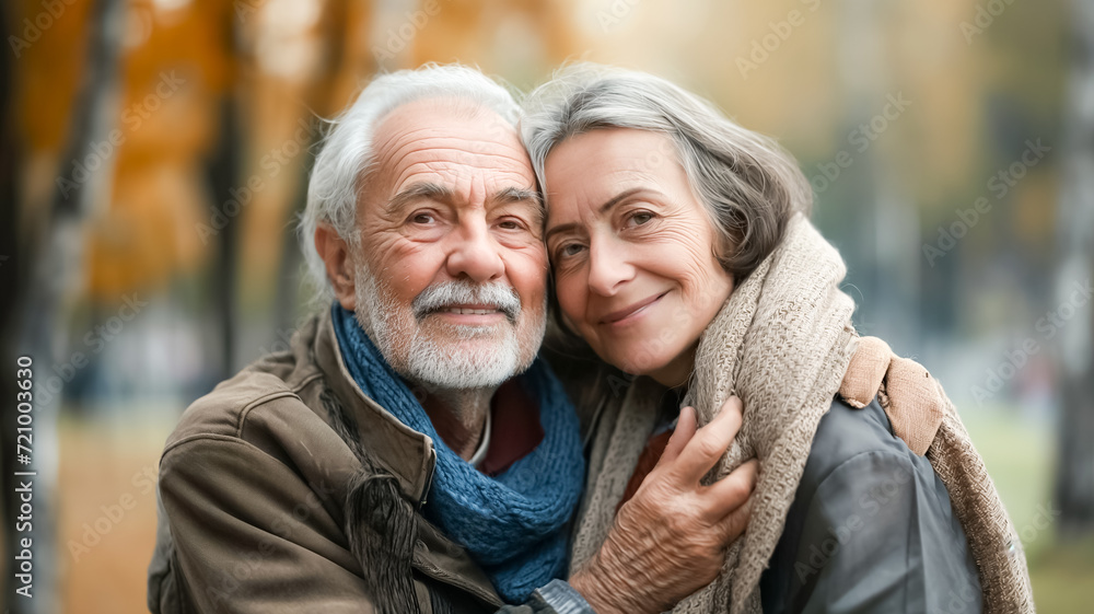 Fototapeta premium Senior couple with love and happiness to be together