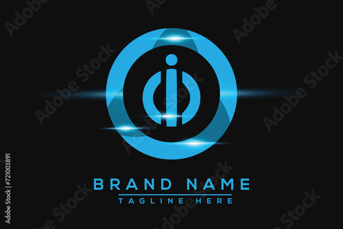 OI Blue logo Design. Vector logo design for business.