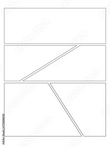 Comic or Manga background, pop art backdrops in frames and panel for mangaka or comic artists