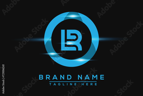 LR Blue logo Design. Vector logo design for business. photo