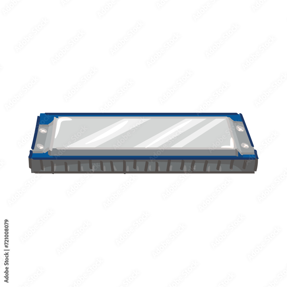 Drawn harmonica on white background Drawn harmonica on white background