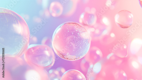  pastel water bubble with blue background 