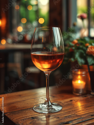 A glass of refreshing wine