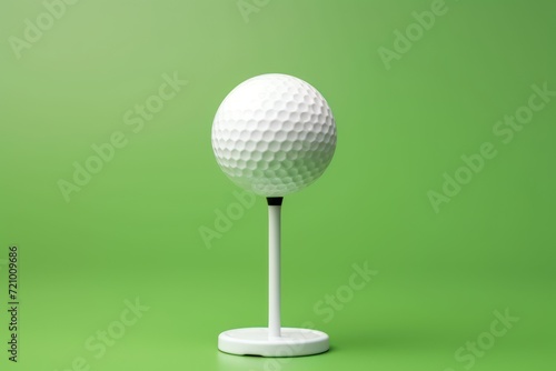 Close-up of a Golf Ball on a Tee AI Generated