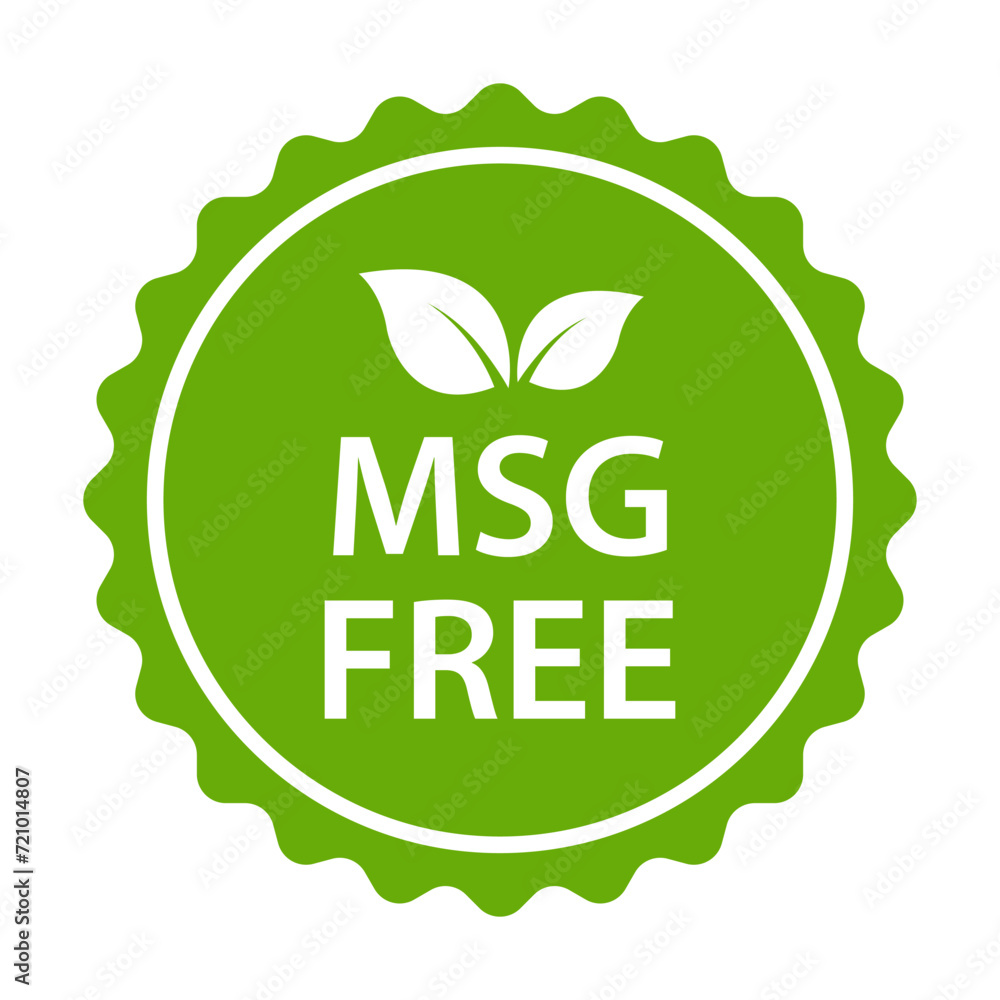 MSG FREE icon vector. Glutamate no added food package sign for your website design, logo, app, UI.illustration MSG FREE icon vector. Glutamate no added food package sign for your website design, logo, app, UI.illustration