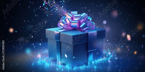 Gift with magic light effect