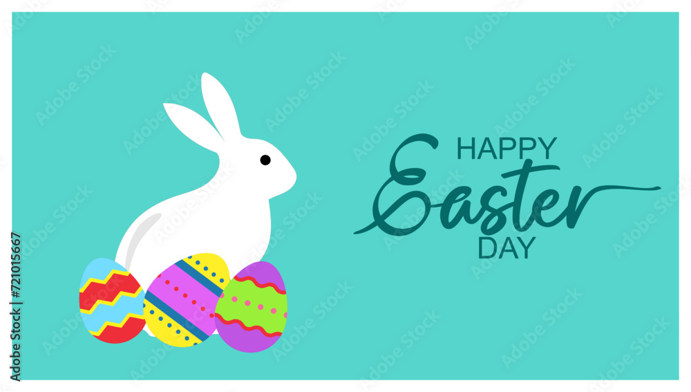 Happy Easter banner. Trendy Easter design with Modern minimal style typography, hand painted strokes and dots, eggs, bunny ears, in pastel colors. Horizontal poster, greeting card, header for website Happy Easter banner. Trendy Easter design with Modern minimal style typography, hand painted strokes and dots, eggs, bunny ears, in pastel colors. Horizontal poster, greeting card, header for website