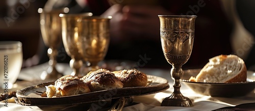Symbols of Jesus Christ in the Holy Communion or Lord's Supper.