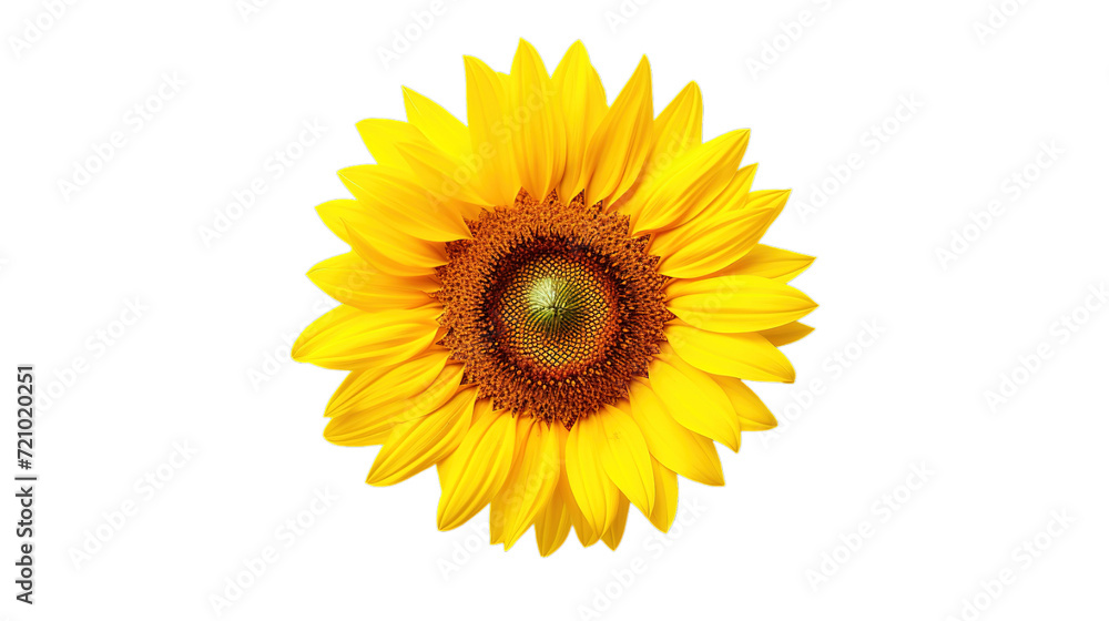 Sunflower isolated on transparent background, Generative ai. Sunflower isolated on transparent background, Generative ai.