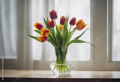  background vase tulips isolated white fresh © akkash jpg