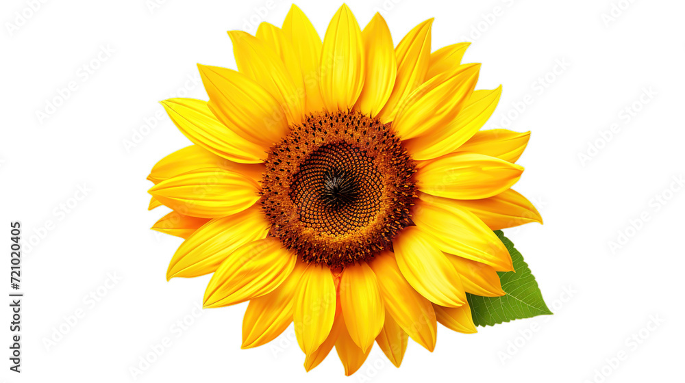 Sunflower isolated on transparent background, Generative ai. Sunflower isolated on transparent background, Generative ai.
