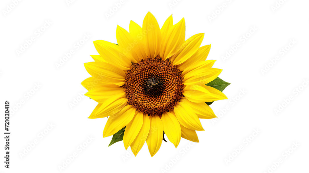 Fototapeta premium Sunflower isolated on transparent background, Generative ai.