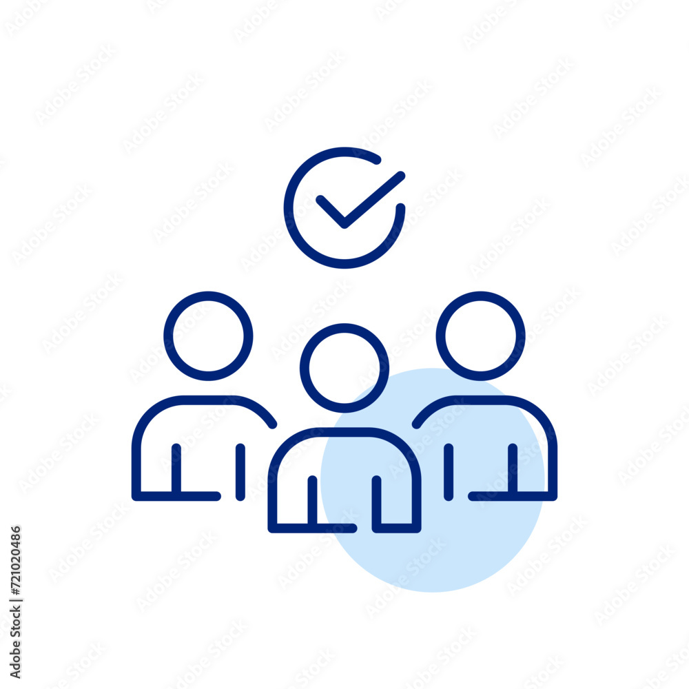 Choosing job candidates. Services for hiring remote professionals. Pixel perfect, editable stroke icon Choosing job candidates. Services for hiring remote professionals. Pixel perfect, editable stroke icon