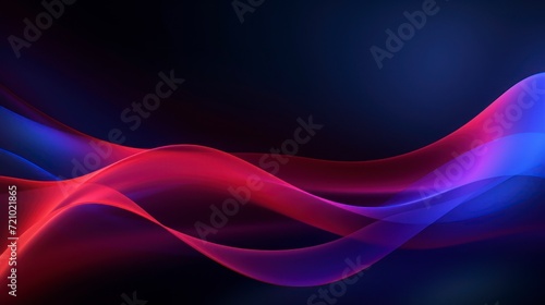 Abstract background with red and blue wavy lines. illustration. Generative AI © Alex
