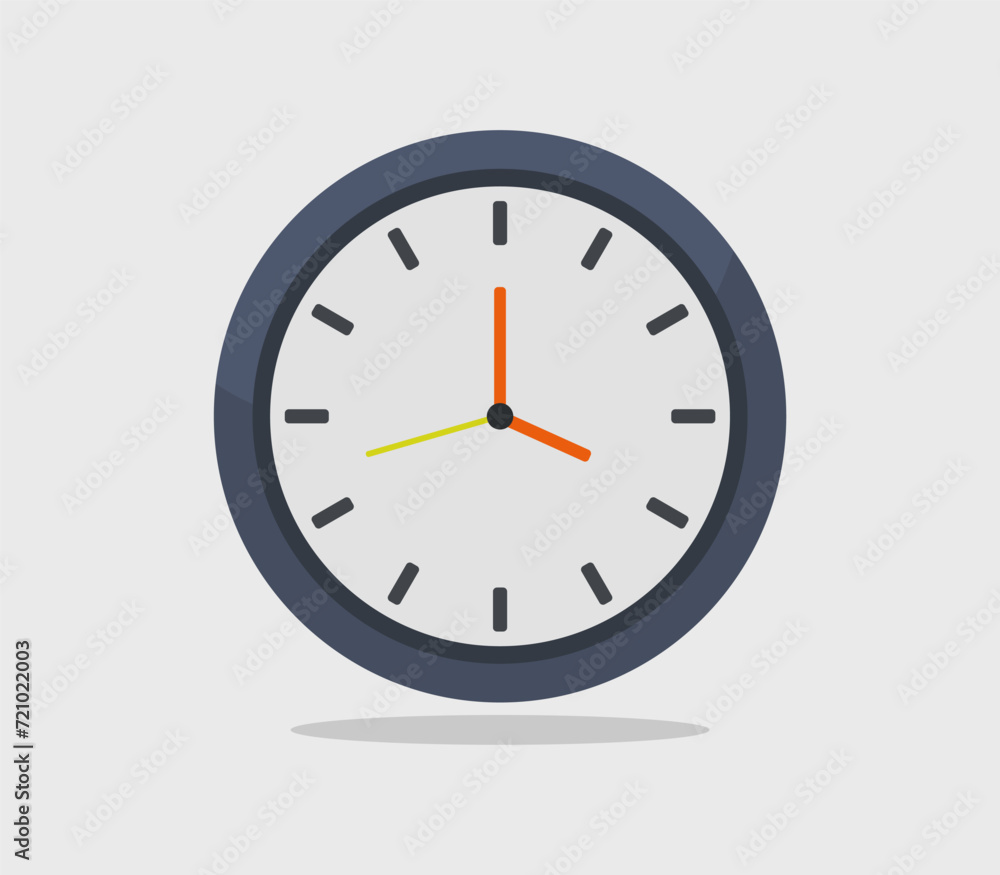 Vector illustration of a clock on a white background. Vector illustration of a clock on a white background.