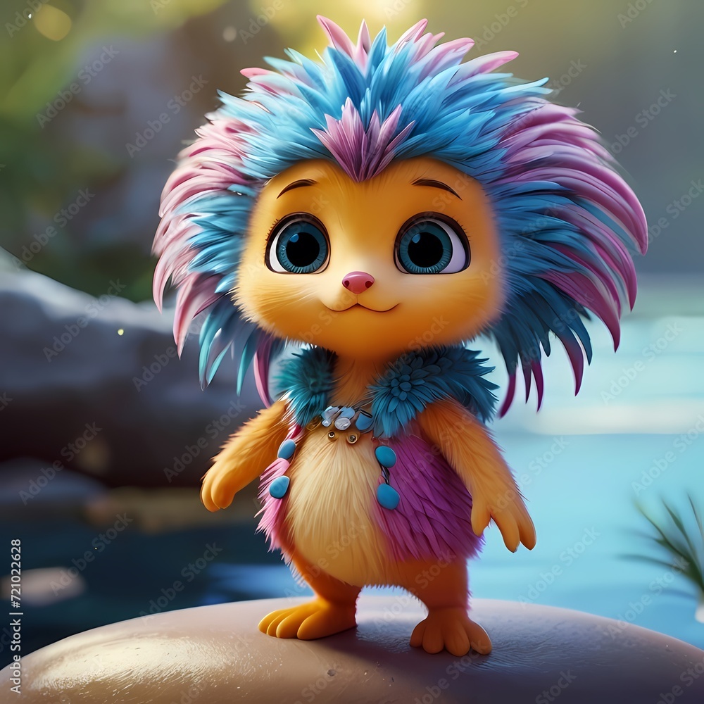 Obraz premium 3d little lion