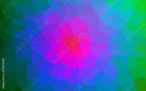 Dark Multicolor, Rainbow vector blurry triangle texture. Modern geometrical abstract illustration with gradient. Triangular pattern for your business design.