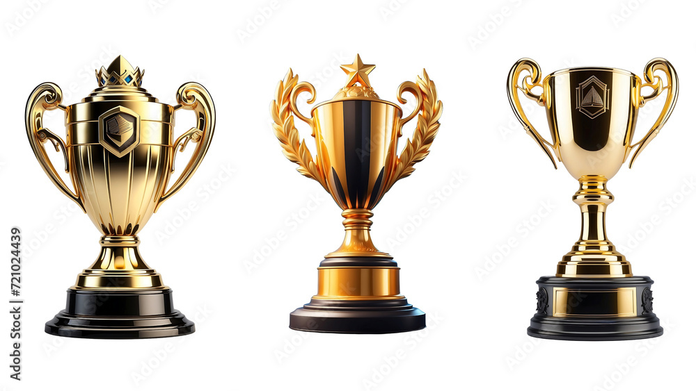 collection Set in different styles the winner gaming trophy isolated on transparent background collection Set in different styles the winner gaming trophy isolated on transparent background