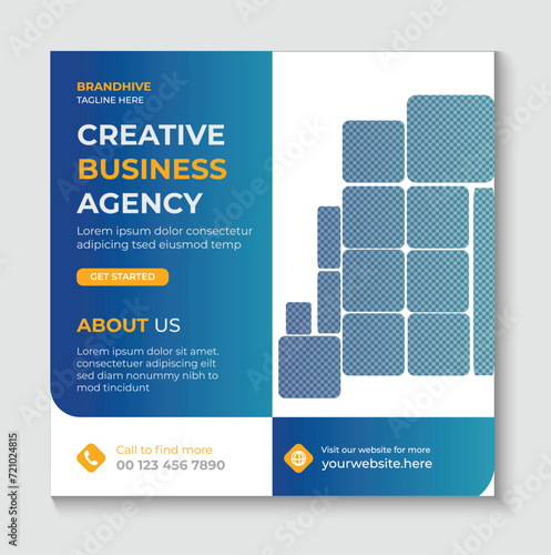 digital marketing agency and corporate social media post template (ID: 721024815)