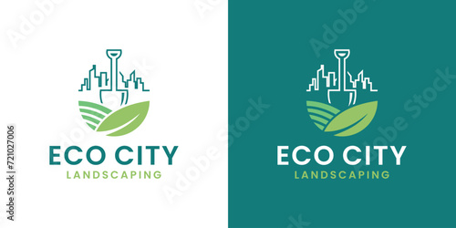 eco city landscaping logo design ideas