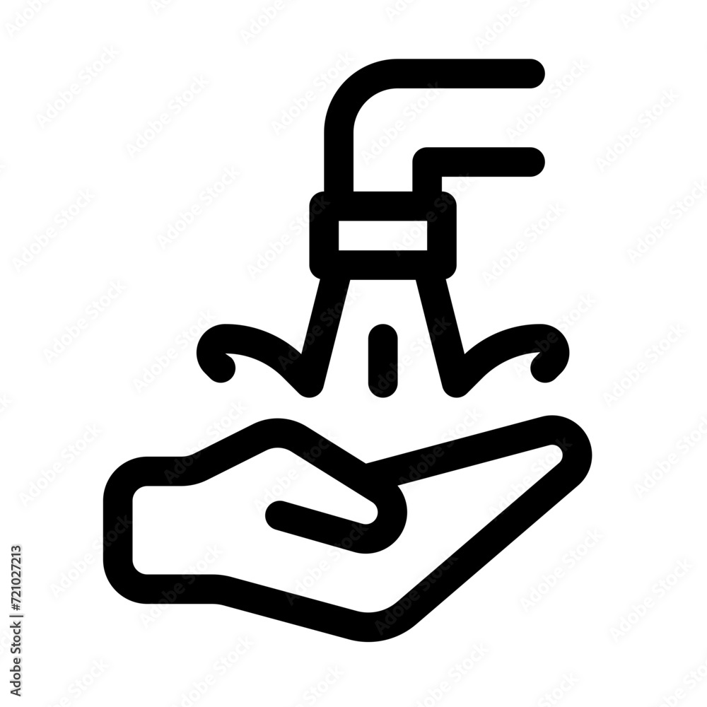 Ablution Line Icon Ablution Line Icon