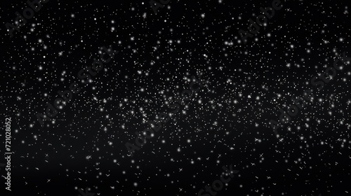 Falling Snow on Black Background AI Generated