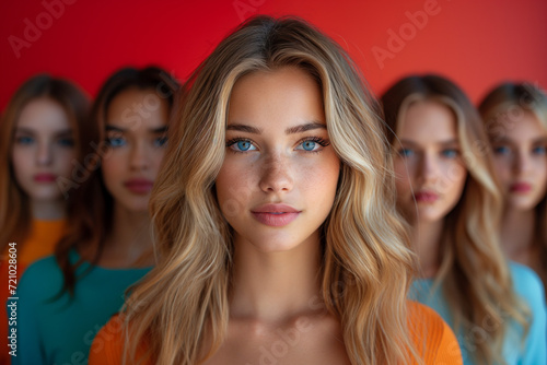 Beautiful girl posing for photo with beautiful model eyes