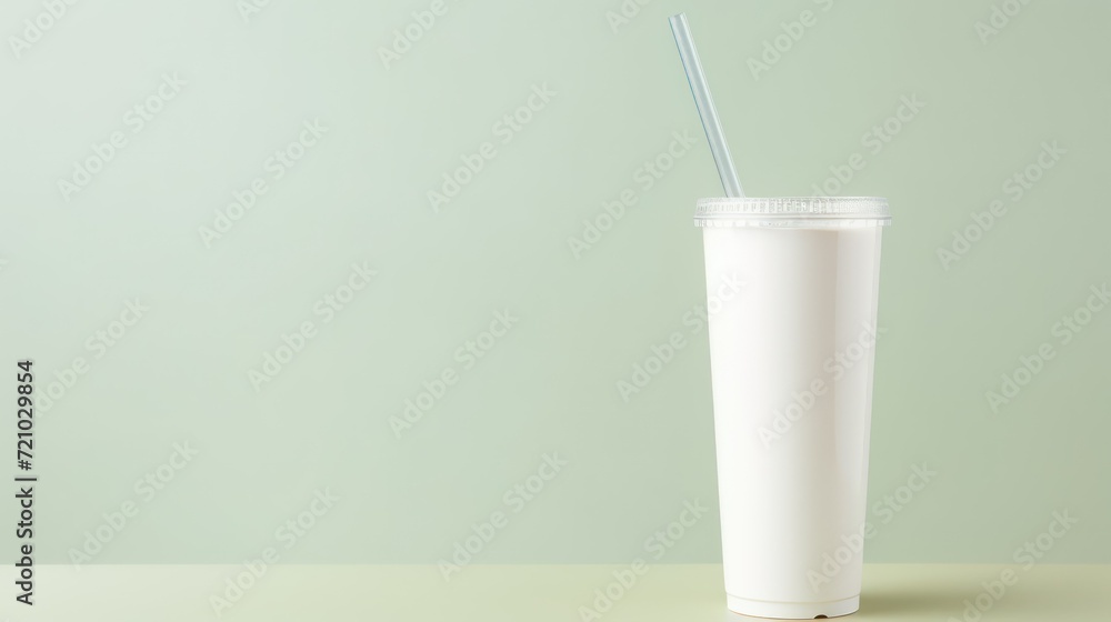Disposable plastic Tumbler mockup on wall background Disposable plastic Tumbler mockup on wall background