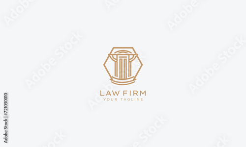Attorney and lawyers logo design vector template
