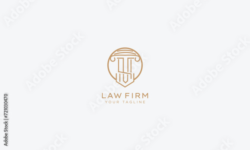 Attorney and lawyers logo design vector template