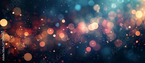 Mesmerizing Abstract Background with Dreamy Bokeh and Blurred Lights in the Night