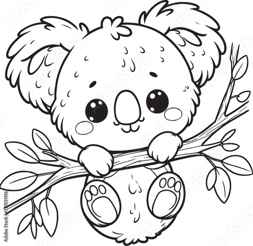 cute coloring page koala