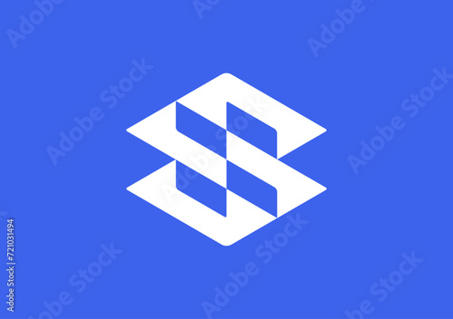 Geometric logo letter S basen on hexagon shape