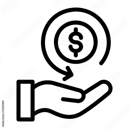 cashback outline icon